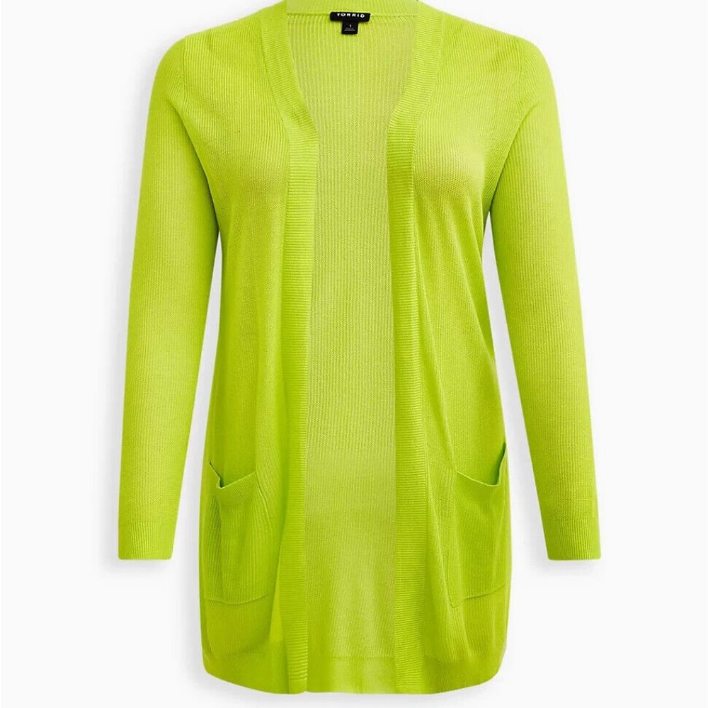 NWT Torrid Lime Green Cardigan 1X